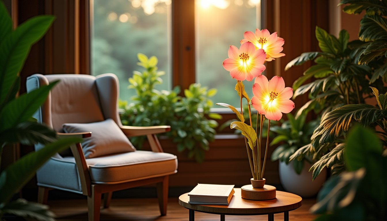 Lampe sur pied fleur : comment créer un coin lecture lumineux et végétal chez soi